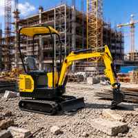 Machine de terrassement pour projets miniers 1 tonne, fabricant professionnel, commande par joystick, moteur Perkins