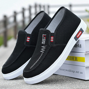Zapatos de Lona para <span class=keywords><strong>Hombre</strong></span> 2025, Antideslizantes, Resistentes al Desgaste, Ligeros, Transpirables, Cómodos, Suaves, para Trabajar, Sin Cordones, Casuales - Product Image 3