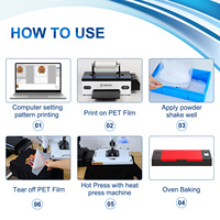 Nouvelle imprimante numérique DTF A3 Epson L1800 semi-automatique à encre pigmentée pour impression sur film PET, machine d'impression sérigraphique