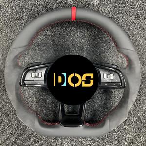 Volant en cuir entièrement perforé DOS pour VW Volkswagen <span class=keywords><strong>Golf</strong></span> 5 6 <span class=keywords><strong>7</strong></span> <span class=keywords><strong>R</strong></span> MK5 MK6 MK7 Gti Polo 6R Passat B8 B6 CC - Product Image 4