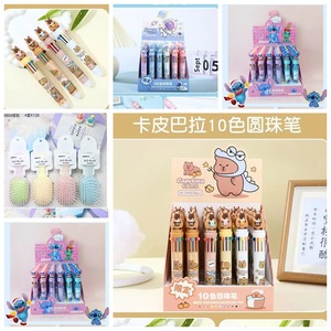 Lilo & <b>Stitch</b> 10 Color Ballpoint <b>Pen</b> Set For Students And Preschoolers Office School Use Plastic Material Digital Printing - Product Image 1