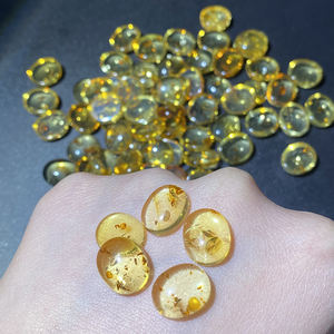 Ambra all'ingrosso gemme naturali curative quarzo ovali in pietra di cristallo pietra preziosa Cabochon lavoro artigianale gioielli ad anello - Product Image 1