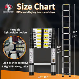 <span class=keywords><strong>Escalera</strong></span> Telescópica de Aluminio EN131 de 2-7M <span class=keywords><strong>Plegable</strong></span> con Certificado CE, <span class=keywords><strong>Precio</strong></span> al por Mayor para Distribuidores Europeos - Product Image 2