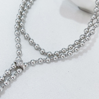 Pas cher Y-Shaped Tahiti Perles Longue Corde Souple Chaîne Pendentif Collier Haute Qualité Bijoux En Argent pour Fêtes Fille Style-Vente en Gros