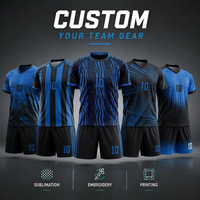 Ensemble de maillots de football avec logo personnalisé - Nouveau design pour adultes, kit sportif et uniforme d'équipe avec impression de nom et de numéro