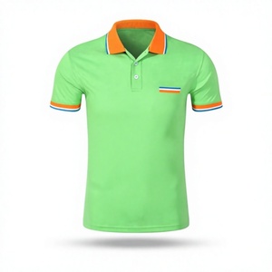 เสื้อเชิ้ตผู้ชายสีขาว คอวี แขนสั้น ผ้าฝ้าย 100% ปกและปลายแขนเสื้อสีแดง พิมพ์ลายสกรีน ผ้าถัก ยับยาก สวมใส่สบาย - Product Image 3