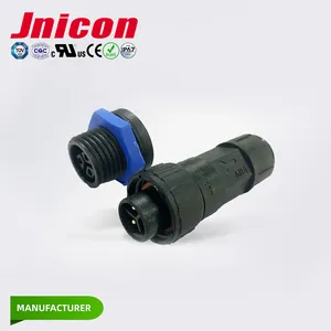 IP68 DC power screw terminal block disconnect jack socket panel interface waterproof connector