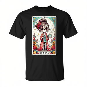 Camiseta La Mama Tarot Card Mexican Mom para mujer, talla grande, diseño de moda - Product Image 2