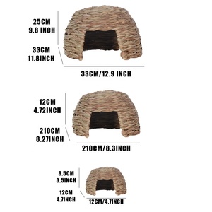 Coniglio hutches tessuto erba nido coniglietto gabbia coniglio cavia Totoro castello letto habitat masticare giocattolo criceto tunnel casa - Product Image 5