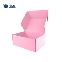 Caja de Regalo Cuadrada de Cartón Corrugado Rosa, Plegable, de Gran Capacidad, Impresa Personalizada, Reciclable, para Ropa