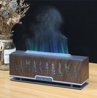Cheminée à atomisation 3D Diffuseur d'arômes à flamme bicolore Humidificateur d'air Machine d'aromathérapie Purification de l'air à faible bruit