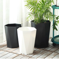 Grand pot de fleur en losange vert en plastique de style européen jardinière de conception simple pour bureau de salon