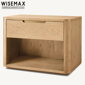 WISEMAX FURNITURE rettangolo minimalista comodino in legno massello di quercia <span class=keywords><strong>mobile</strong></span> <span class=keywords><strong>per</strong></span> <span class=keywords><strong>camera</strong></span> <span class=keywords><strong>da</strong></span> <span class=keywords><strong>letto</strong></span> retrò <span class=keywords><strong>con</strong></span> cassetto singolo <span class=keywords><strong>per</strong></span> Hotel - Product Image 2