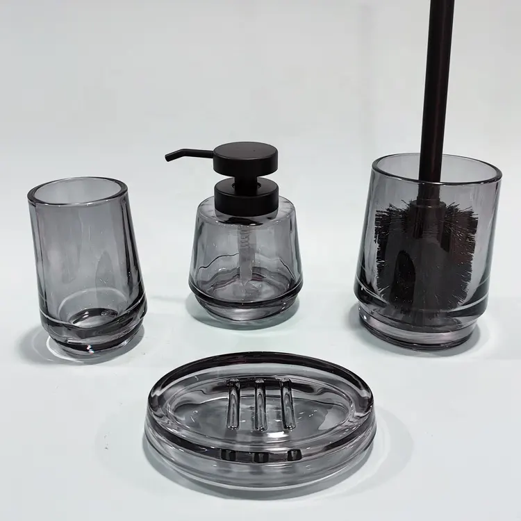 Badezimmer Neue Produkte Glasmosaik Mit Harz Bad zubehör Sets 4 Stück Bad Set