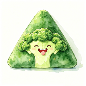 Peluche de dumpling de arroz, peluche de brócoli, almohada triangular con forma de comida, juguete de zongzi vegetal, peluche del Festival del Barco Dragón, novedad - Product Image 3
