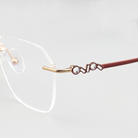 Monture de lunettes pour femmes incrustée de diamants de luxe, monture optique haut de gamme tendance