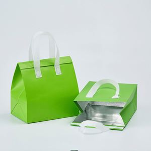 กระเป๋าเก็บความเย็นแบบใช้แล้วทิ้ง ทำจากอลูมิเนียมฟอยล์ PP Non Woven ทนทาน สำหรับขนม ของว่าง กาแฟ อาหารเดลิเวอรี่ ขนาดเล็ก พร้อมฉนวนกันความร้อน - Product Image 4