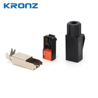 Conector RJ45 Industrial a Prueba de Agua KRONZ, Conector Circular Ethernet IP67 sin Herramientas, Cat6 Cat5e para Automatización en Exteriores, Precio de Fábrica