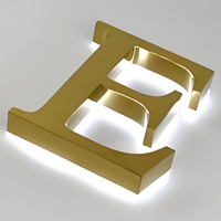 Lettres 3D rétroéclairées LED modernes en or rose, étanches, personnalisées, effet halo doux et chaud pour salons de luxe, bijouteries, publicité et décoration