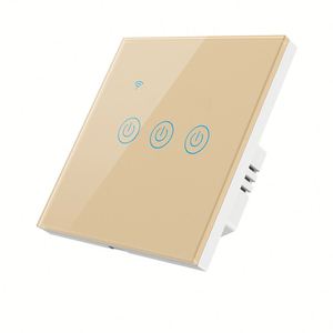 가정용 지능형 음성 제어 EU <span class=keywords><strong>3</strong></span> 갱 Tuya 새로운 전기 와이파이 스마트 벽 터치 라이트 스위치 - Product Image 6