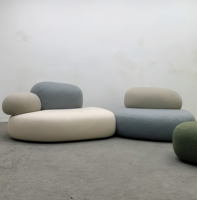 Nouveau design de canapé de hall d'hôtel de qualité supérieure, forme unique, canapé modulaire en pierre, salon, salle d'attente, canapé en tissu personnalisé