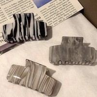 Yuxi – Pince à cheveux personnalisable en acétate de cellulose, style européen et américain, classique, simple, couleur unie, pour femme