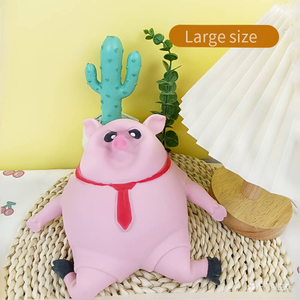 Vente en gros – Nouveauté 2026 : Jouets anti-stress en forme de cochon rose amusant, en TPR souple, à presser, pour enfants et adultes - Product Image 3