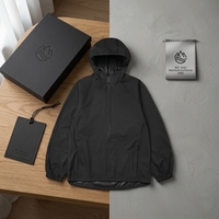 Veste décontractée de luxe minimaliste pour homme, imperméable, coupe-vent, tendance, vente en gros, personnalisable