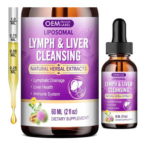 Gotas de Desintoxicación y Limpieza Hepática con Drenaje Linfático, Cardo Mariano, Equinácea, Alcachofa, Diente de León, Cúrcuma, Suplemento para Adultos 60ml - Product Image 1