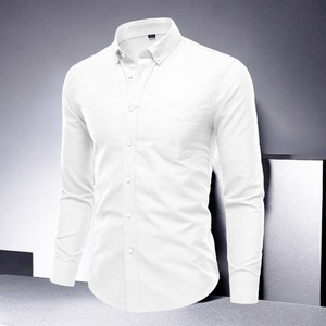 Nouvelle <span class=keywords><strong>chemise</strong></span> <span class=keywords><strong>homme</strong></span> printemps 2025 en tissu Oxford 100 % coton, manches longues, lavée, absorbante et respirante, haut de gamme, élégante et rafraîchissante - Product Image 3