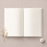 Carnet de notes/journal organisateur/agenda en lin blanc à couverture rigide, motif floral minimaliste, avec détails dorés et motifs lignés, pour journalisation