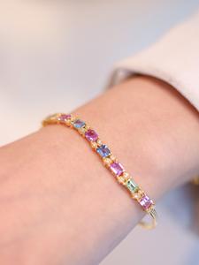 เครื่องประดับสั่งทำพิเศษ กำไลทองแท้ 9k 10k 14k 18k ทองคำขาว ทองคำชมพู ทองคำเหลือง ผลิตจากเพชร/อัญมณีในห้องปฏิบัติการโดยโรงงานผลิต - Product Image 5