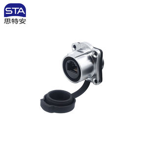 STA LP24 IP67网络扩展器以太网电缆RJ45适配器信号插座面板模式前安装，适用于航空航天电源应用 - Product Image 2