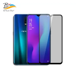 Pelindung Layar Privasi Anti Mata-mata Kaca Tempered HD Full Cover 3D untuk OPPO R17/R9 R15/F7