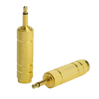 Adaptateur de conversion 3,5 vers 6,5, microphone mono 2 cœurs, adaptateur d'amplificateur de microphone, prise pour téléphone, ordinateur, boîtier audio