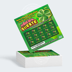 Cartes de loterie de haute qualité, personnalisées, anti-contrefaçon, imprimées sur du <span class=keywords><strong>carton</strong></span>, à gratter et à gagner, avec un design gratuit - Product Image 2