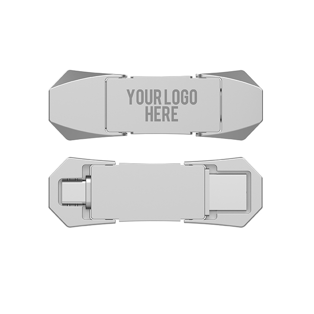 Customized USB3.2 Solid State High Speed Large Capacity Pendrive USB A+USB C 128GB 256GB 512GB 1TB 2TB Metal USB Flash Drive