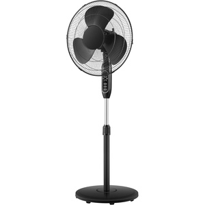 Rechargeable Solar <b>Standing</b> Floor Fan with Built-in Lithium Battery Remote <b>Control</b> Adjustable Height-Household Use - Product Image 1