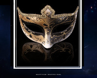 Masque pour les yeux en dentelle dorée sexy pour femmes et filles, pour bal costumé / bal masqué / Halloween