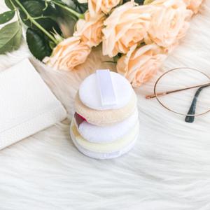 พัฟแป้งฝุ่นทรงกลม ผ้าฝ้ายแท้ ขนาด 30 35 40 มม. พกพาสะดวก สำหรับลงแป้งฝุ่น - Product Image 2