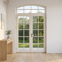 Porte d'entrée extérieure de villa en chêne blanc français, double, insonorisée et isolée, artisanat sur mesure, pour chambre à coucher