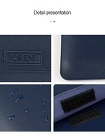 Housse de Protection Étanche en Cuir PU pour Ordinateur Portable 13 14 15 16 Pouces avec Fonction Support, Compatible MacBook HP DELL ACER