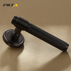 Maçaneta da porta interna do quarto Filta Fechaduras de alavanca de porta europeia luxuosa serrilhada - Product Image 4