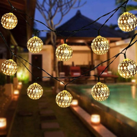 Guirlandes lumineuses solaires de style marocain pour l'extérieur, décoration de jardin, lumières féériques, éclairage d'arbre de Noël pour l'intérieur et l'extérieur, pour les fêtes