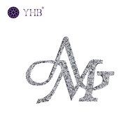 Patchs adhésifs thermocollants personnalisés à motifs brillants, strass détachés, motifs thermocollants pour la décoration de vêtements, chaussures et chapeaux