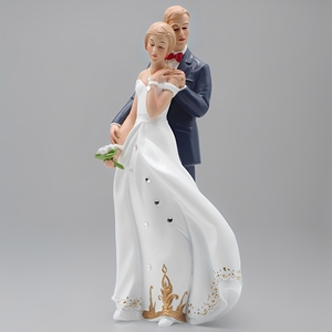 Amore astratto danza regalo in ceramica statua <span class=keywords><strong>di</strong></span> coppia in resina romantica tradizionale coreana - Product Image 1