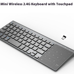 ABS phổ 2.4G không dây QWERTY Bàn phím không dây Arabic-Bàn phím tiếng anh Bàn phím không dây với touchpad và số Pad - Product Image 2