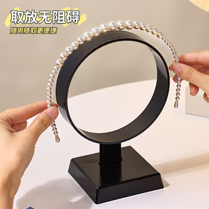 <b>Headband</b> Rack <b>Plastic</b> Detachable Hairband Display Stand For Hair Accessories Jewelry Daily Use Multifunctional Transparent Black - Product Image 5