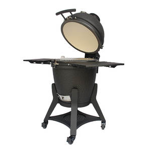 56cm tinggi parut lembab engsel <span class=keywords><strong>Kamado</strong></span> memperpanjang bentuk telur keramik luar ruangan <span class=keywords><strong>BBQ</strong></span> arang <span class=keywords><strong>Grill</strong></span> dengan penyimpanan keranjang untuk pesta berkemah - Product Image 3