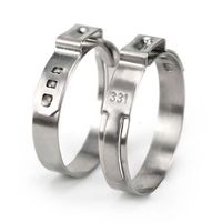 OEM ODM Mini-colliers de serrage en acier inoxydable, collier de serrage simple pour tuyau, pour l'industrie pétrochimique